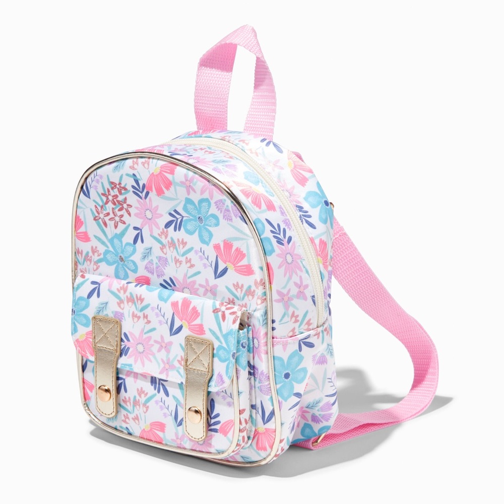 💕🌸 Claire’s Club Pastel Floral Mini Backpack 🎀🦋
